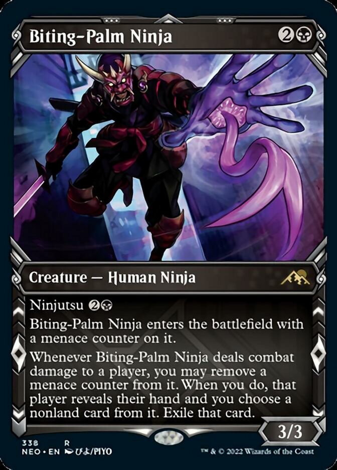 Biting-Palm Ninja (Showcase Ninja) [Kamigawa: Neon Dynasty] - Evolution TCG