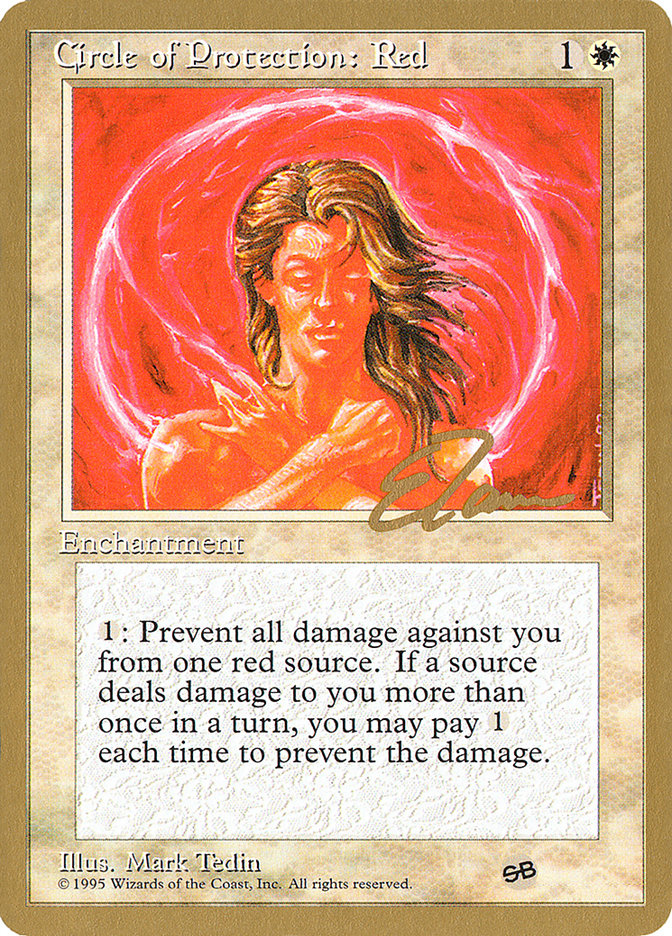 Circle of Protection: Red (Eric Tam) (SB) [Pro Tour Collector Set] - Evolution TCG