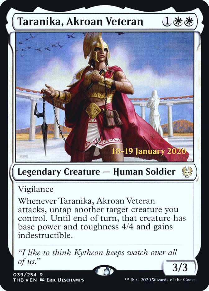 Taranika, Akroan Veteran [Theros Beyond Death Prerelease Promos] - Evolution TCG