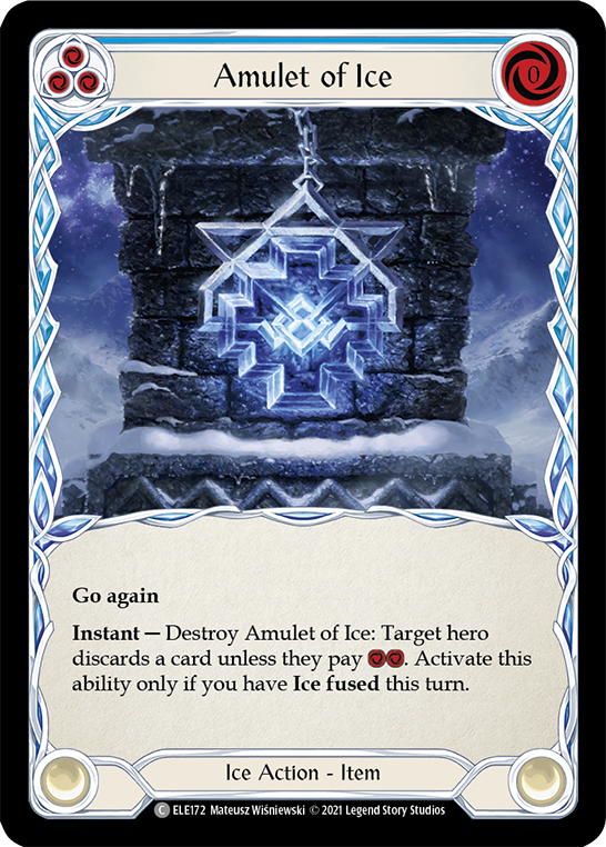 Amulet of Ice [ELE172] (Tales of Aria)  1st Edition Rainbow Foil - Evolution TCG