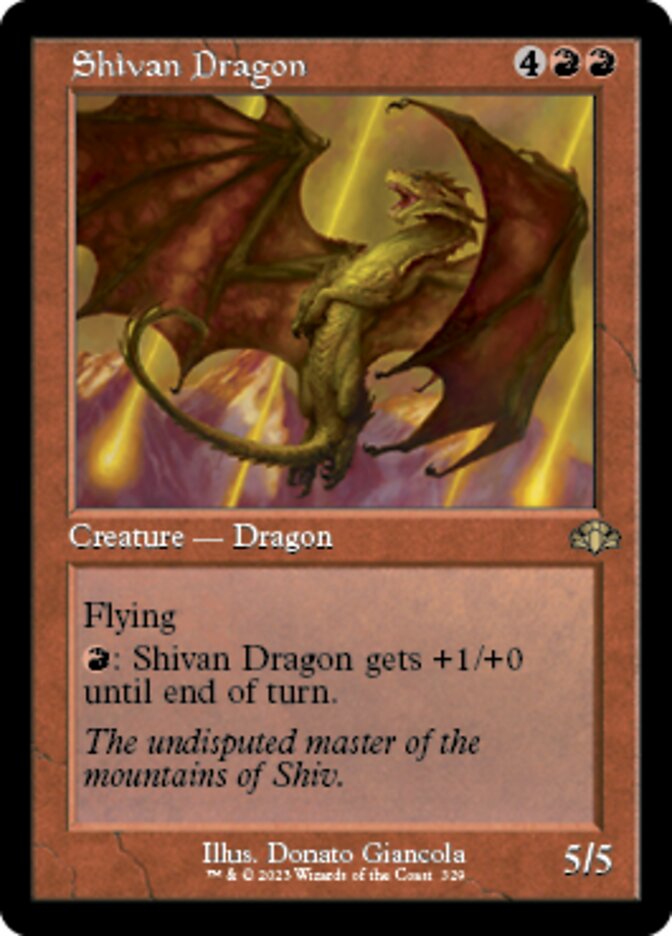 Shivan Dragon (Retro) [Dominaria Remastered] - Evolution TCG