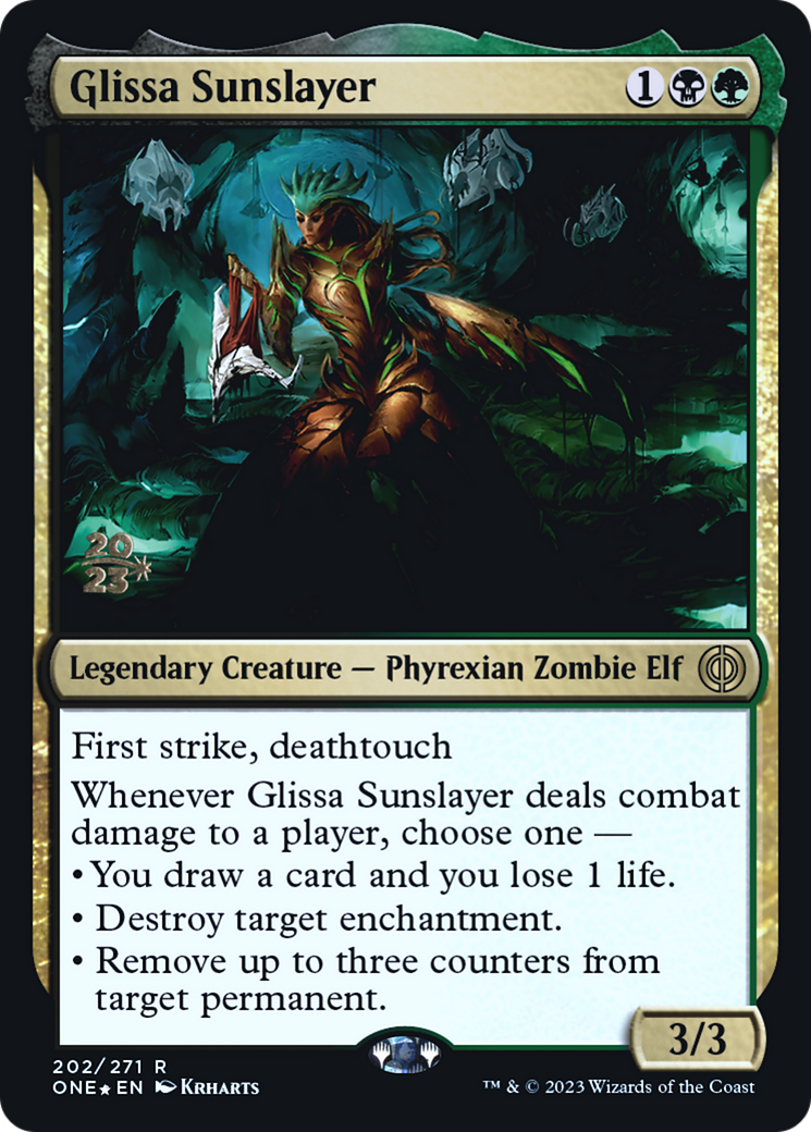 Glissa Sunslayer [Phyrexia: All Will Be One Prerelease Promos] - Evolution TCG