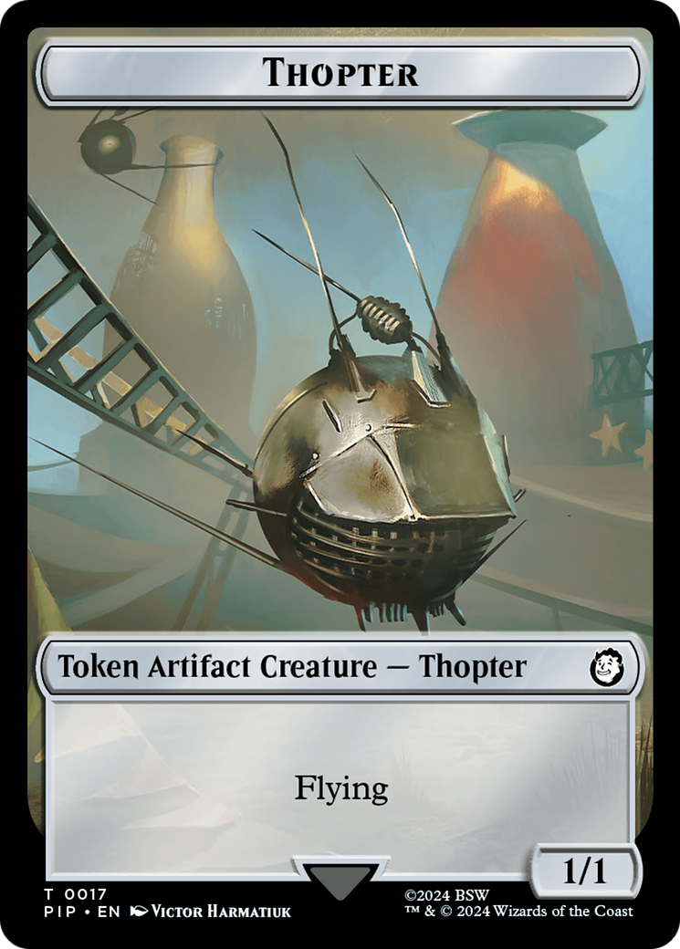Radiation // Thopter Double-Sided Token [Fallout Tokens] - Evolution TCG