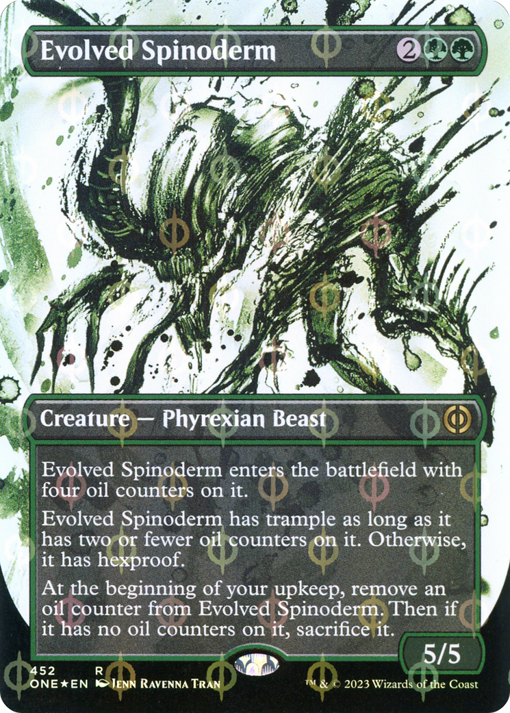 Evolved Spinoderm (Borderless Ichor Step-and-Compleat Foil) [Phyrexia: All Will Be One] - Evolution TCG