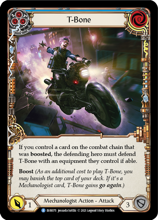 T-Bone (Blue) [EVR075] (Everfest)  1st Edition Normal - Evolution TCG