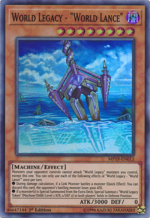 World Legacy - "World Lance" [MP19-EN012] Super Rare - Evolution TCG