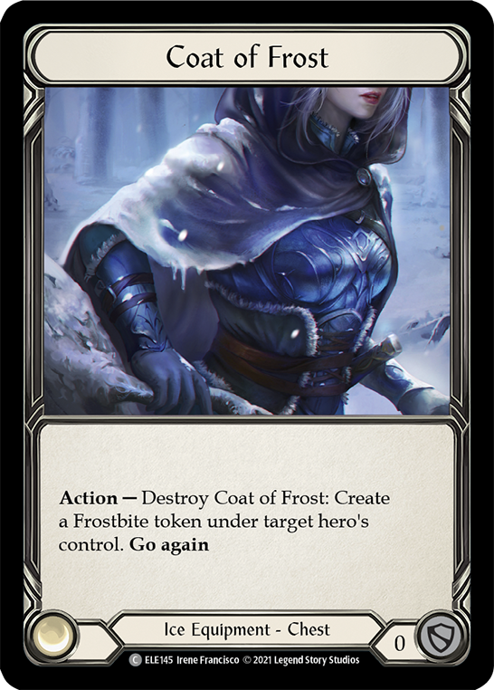 Coat of Frost [ELE145] (Tales of Aria)  1st Edition Cold Foil - Evolution TCG