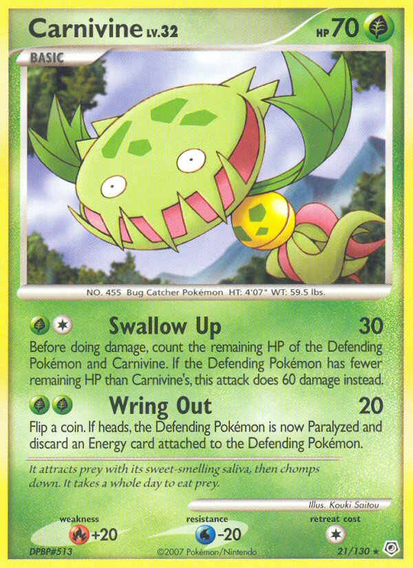 Carnivine (21/130) [Diamond & Pearl: Base Set] - Evolution TCG