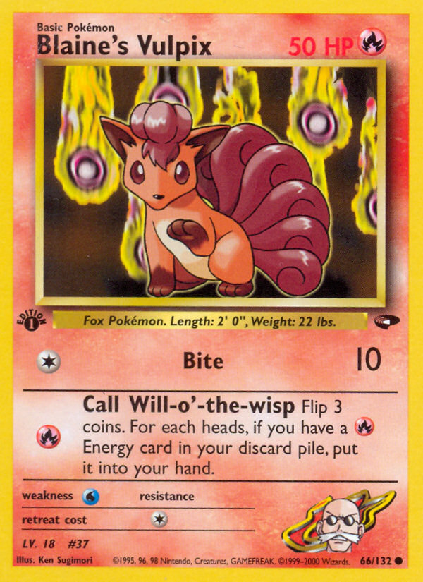 Blaine's Vulpix (66/132) [Gym Challenge 1st Edition] - Evolution TCG