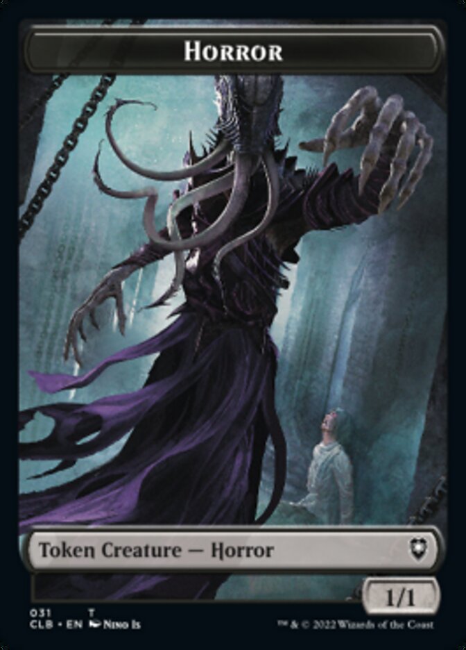 Horror // Centaur Double-sided Token [Commander Legends: Battle for Baldur's Gate Tokens] - Evolution TCG