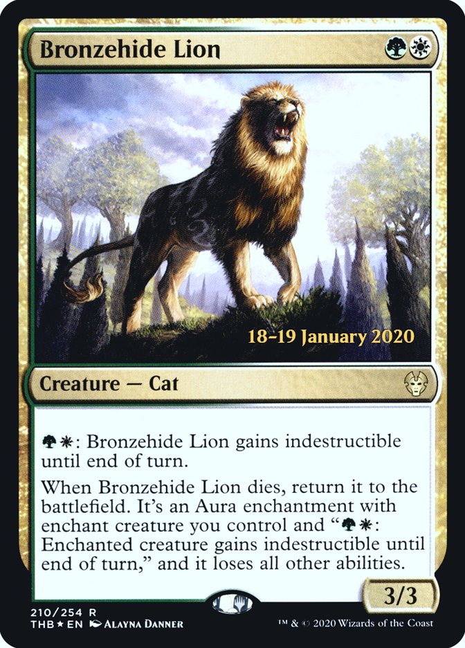 Bronzehide Lion [Theros Beyond Death Prerelease Promos] - Evolution TCG