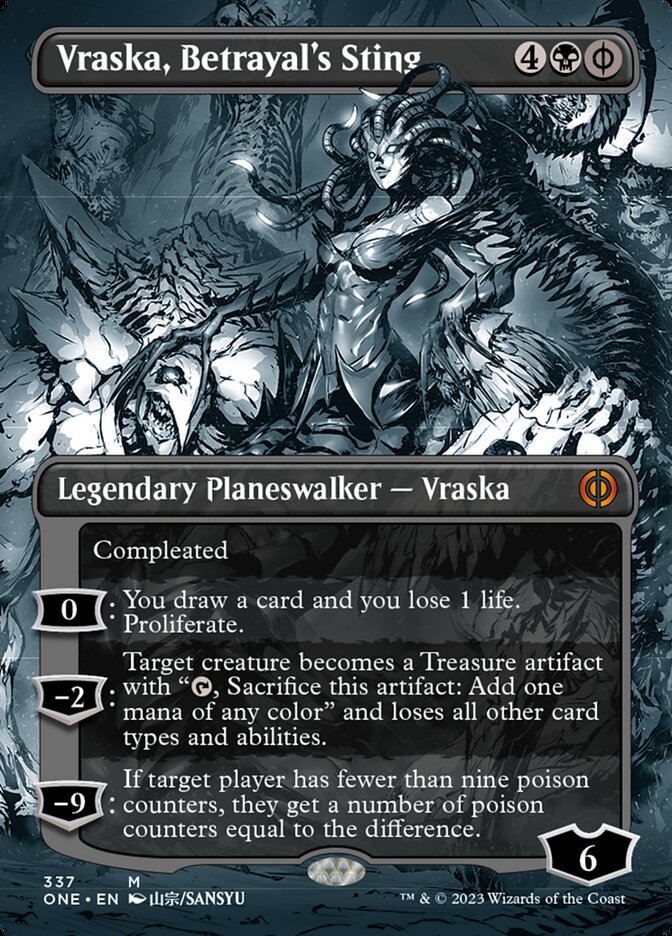 Vraska, Betrayal's Sting (Borderless Manga) [Phyrexia: All Will Be One] - Evolution TCG