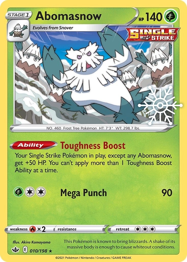 Abomasnow (010/198) (Holiday Calendar) [Sword & Shield: Chilling Reign] - Evolution TCG