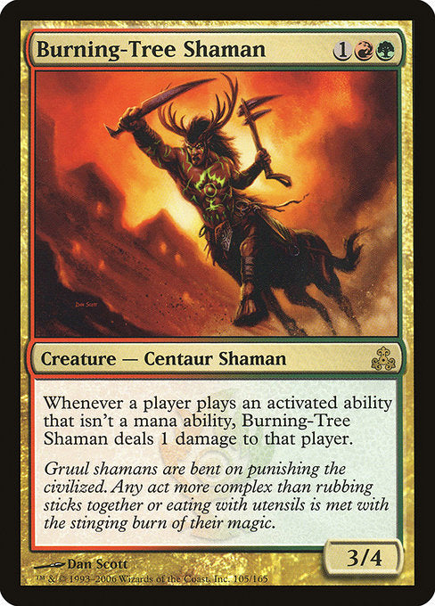 Burning-Tree Shaman [Guildpact] - Evolution TCG