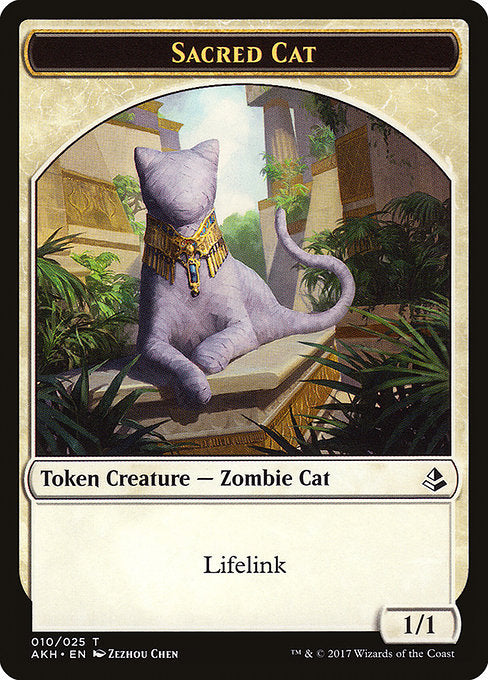 Sacred Cat Token [Amonkhet Tokens] - Evolution TCG