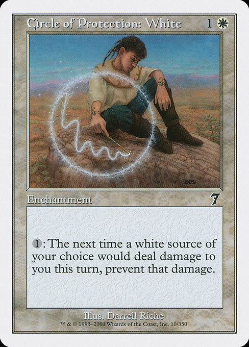 Circle of Protection: White [Seventh Edition] - Evolution TCG