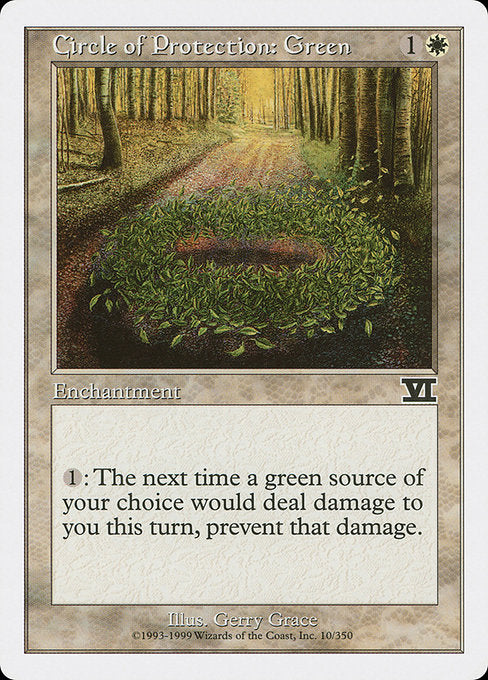 Circle of Protection: Green [Classic Sixth Edition] - Evolution TCG