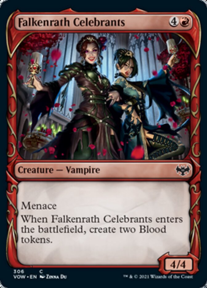 Falkenrath Celebrants (Showcase Fang Frame) [Innistrad: Crimson Vow] - Evolution TCG