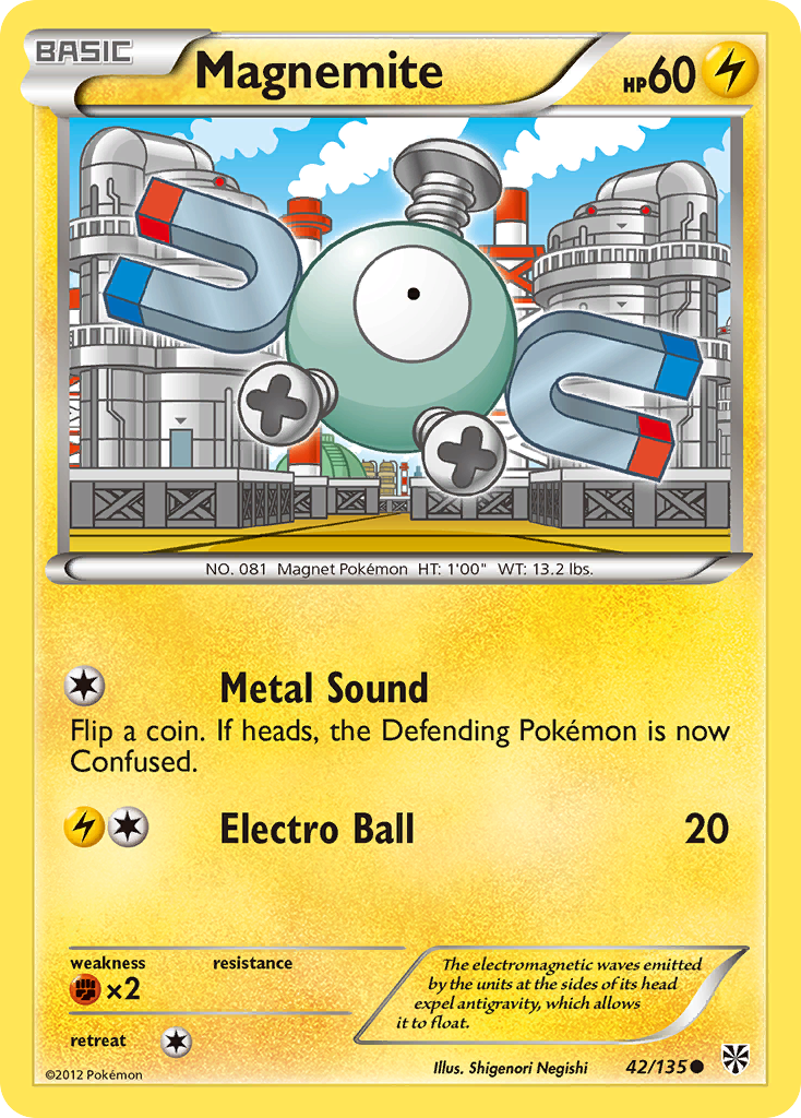 Magnemite (42/135) [Black & White: Plasma Storm] - Evolution TCG
