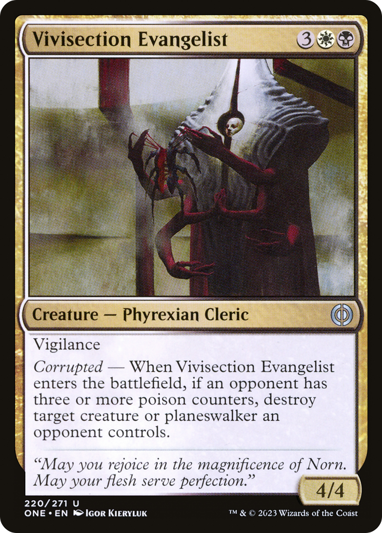Vivisection Evangelist [Phyrexia: All Will Be One] - Evolution TCG