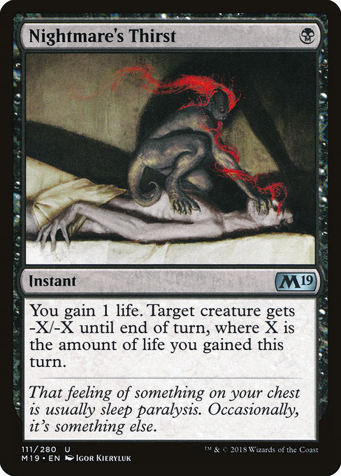 Nightmare's Thirst [Core Set 2019] - Evolution TCG