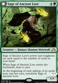 Sage of Ancient Lore // Werewolf of Ancient Hunger [Shadows over Innistrad] - Evolution TCG