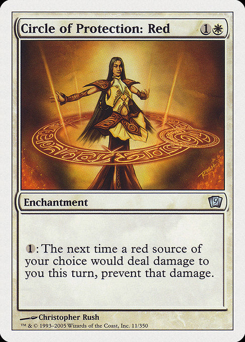 Circle of Protection: Red [Ninth Edition] - Evolution TCG