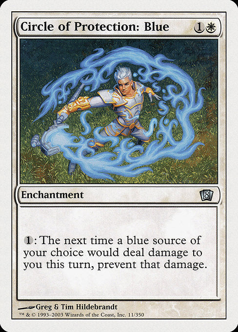 Circle of Protection: Blue [Eighth Edition] - Evolution TCG