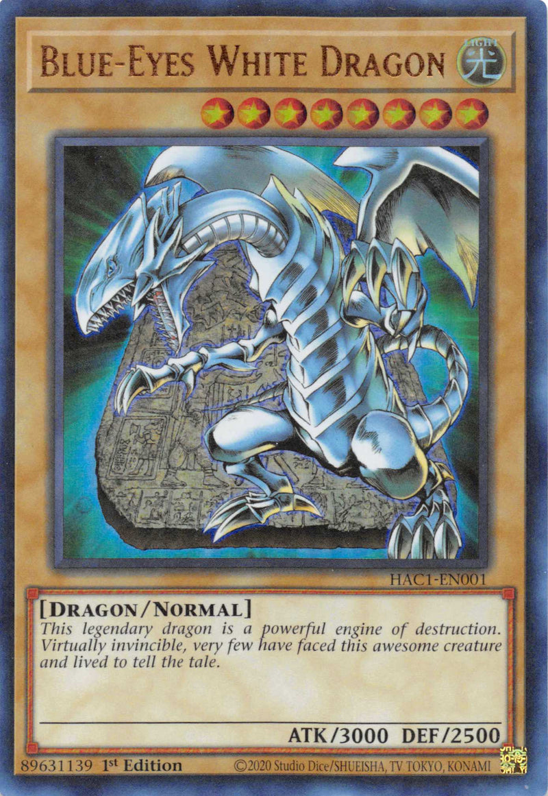 Blue-Eyes White Dragon (Duel Terminal) [HAC1-EN001] Parallel Rare - Evolution TCG