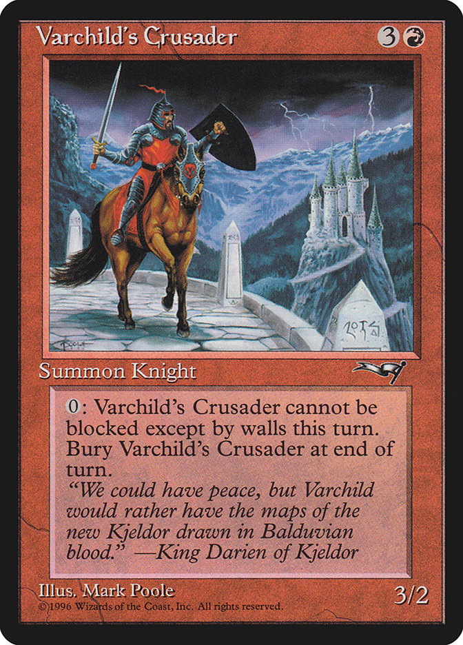 Varchild's Crusader (Brown Horse) [Alliances] - Evolution TCG