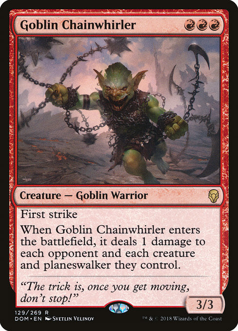 Goblin Chainwhirler [Dominaria] - Evolution TCG