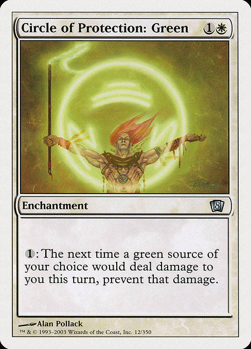 Circle of Protection: Green [Eighth Edition] - Evolution TCG
