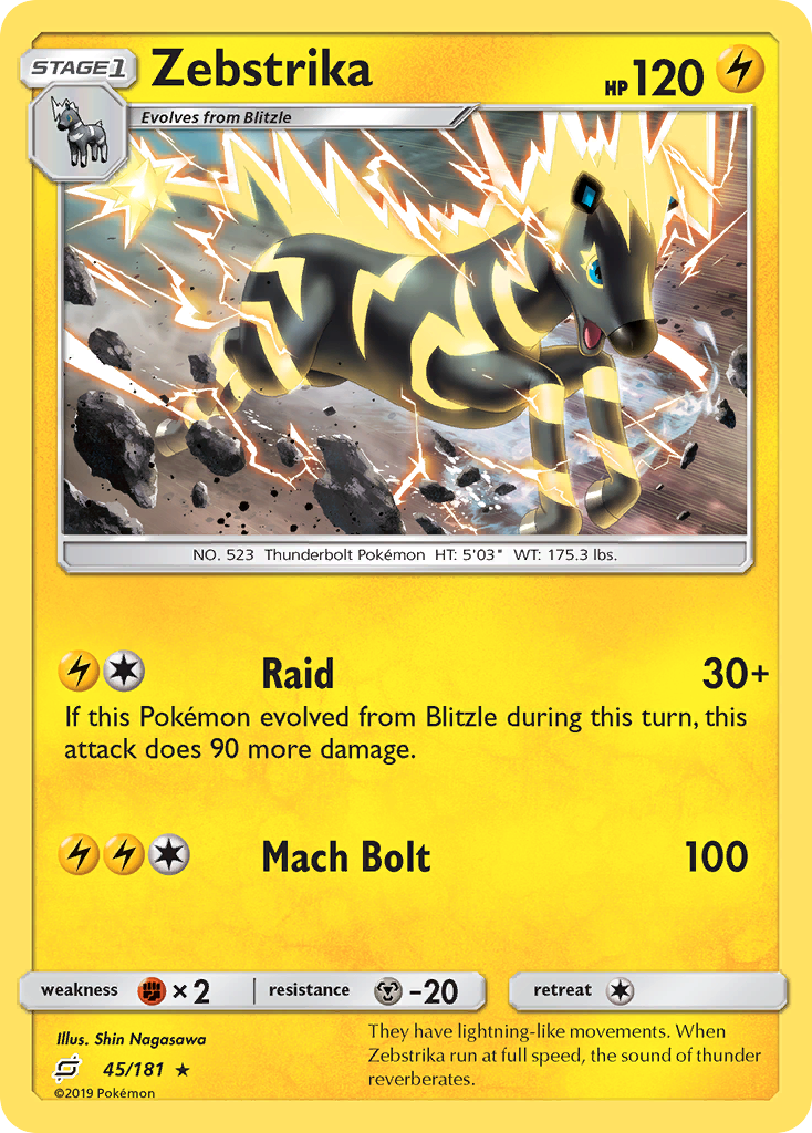 Zebstrika (45/181) [Sun & Moon: Team Up] - Evolution TCG