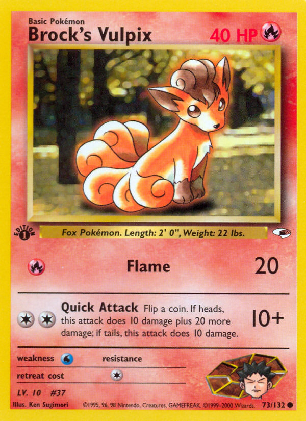 Brock's Vulpix (73/132) [Gym Heroes 1st Edition] - Evolution TCG