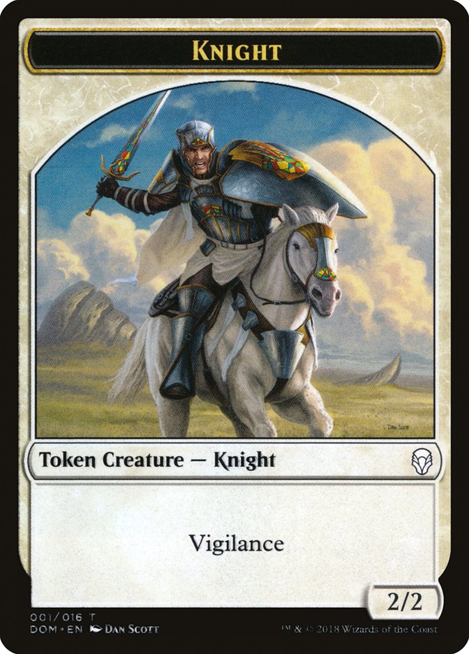 Knight (001/016) [Dominaria Tokens] - Evolution TCG