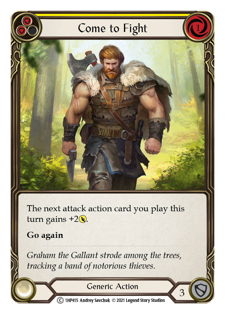 Come to Fight (Yellow) [1HP415] (History Pack 1) - Evolution TCG