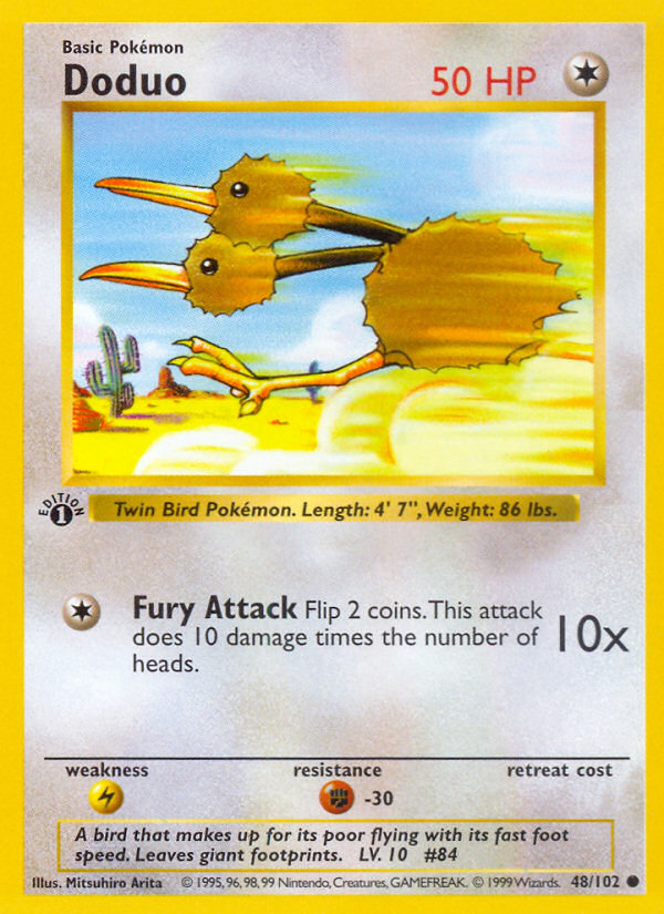 Doduo (48/102) (Shadowless) [Base Set 1st Edition] - Evolution TCG