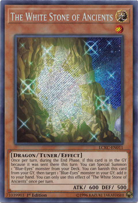 The White Stone of Ancients [LCKC-EN011] Secret Rare - Evolution TCG