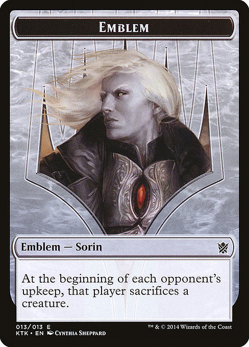 Sorin, Solemn Visitor Emblem [Khans of Tarkir Tokens] - Evolution TCG