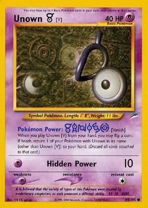 Unown [V] (89/105) [Neo Destiny Unlimited] - Evolution TCG