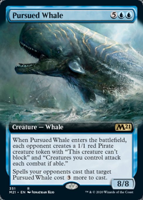 Pursued Whale (Extended Art) [Core Set 2021] - Evolution TCG