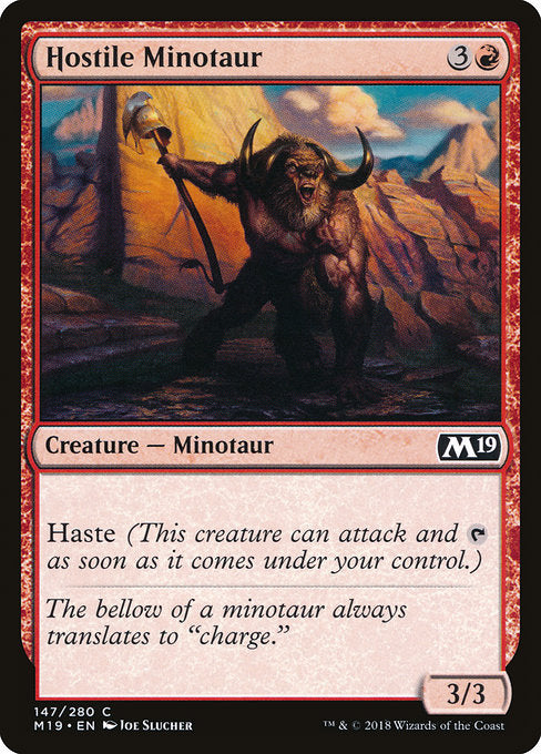 Hostile Minotaur [Core Set 2019] - Evolution TCG