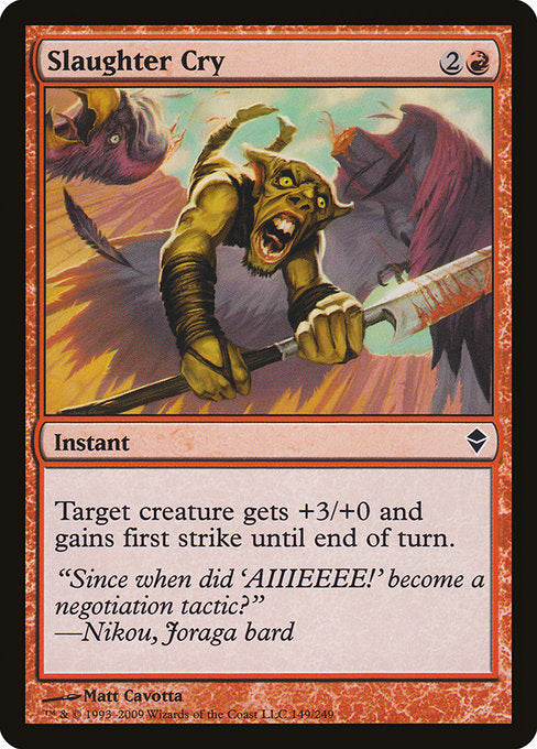 Slaughter Cry [Zendikar] - Evolution TCG