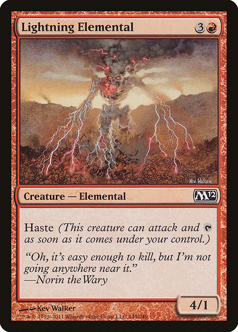 Lightning Elemental [Magic 2012] - Evolution TCG