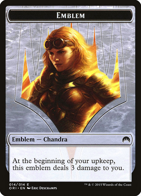 Chandra, Roaring Flame Emblem [Magic Origins Tokens] - Evolution TCG