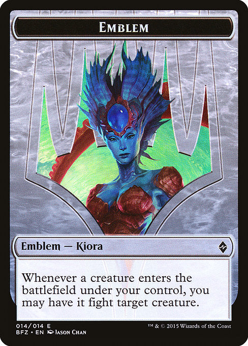 Kiora, Master of the Depths Emblem [Battle for Zendikar Tokens] - Evolution TCG