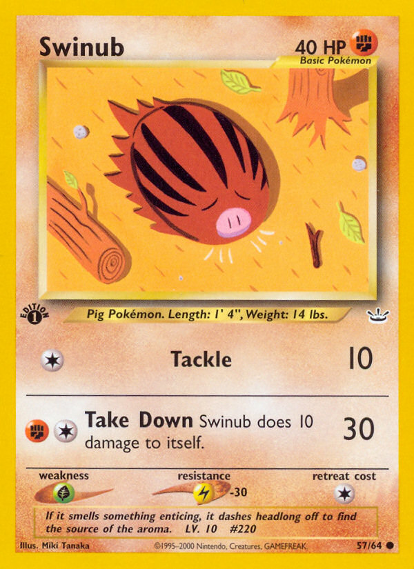 Swinub (57/64) [Neo Revelation 1st Edition] - Evolution TCG