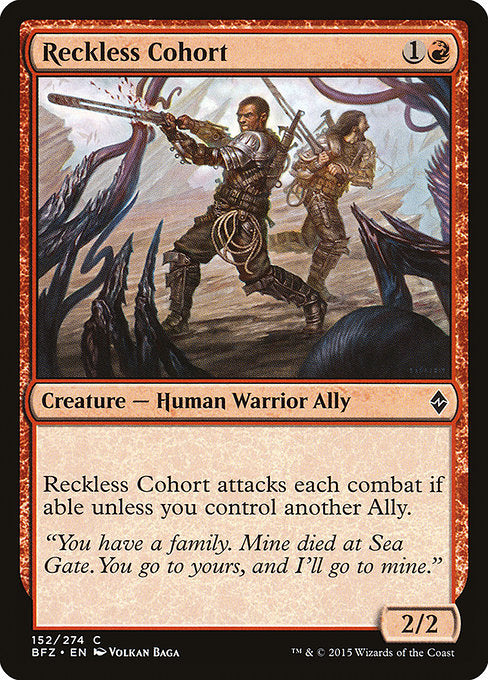 Reckless Cohort [Battle for Zendikar] - Evolution TCG