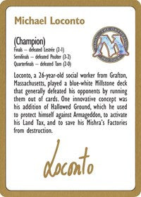 1996 Michael Loconto Biography Card [World Championship Decks] - Evolution TCG