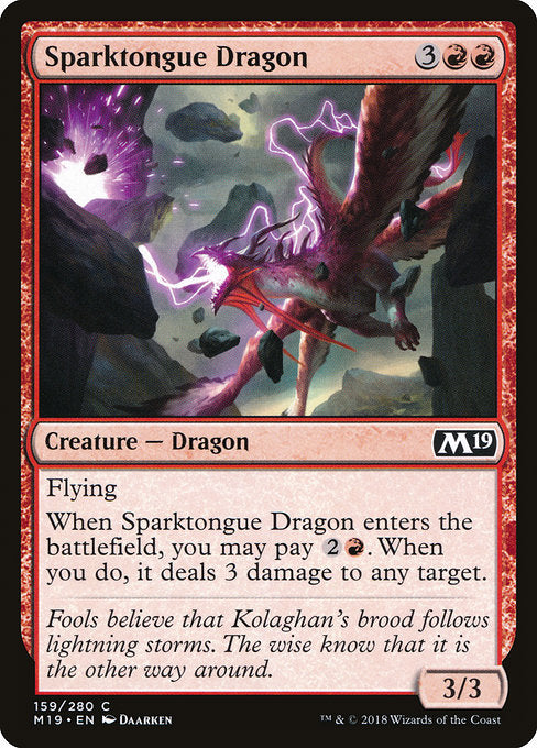 Sparktongue Dragon [Core Set 2019] - Evolution TCG